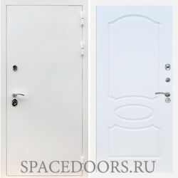 Входная дверь REX 5 белая шагрень ФЛ-128 белый ясень