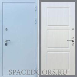 Входная дверь REX 5 антик белый серебро ФЛ-3 Лиственница