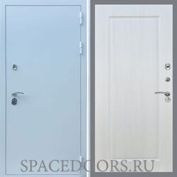 Входная дверь REX 5 антик белый серебро ФЛ-119 Лиственница бежевая