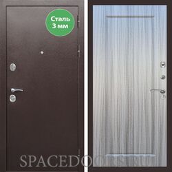 Входная дверь REX 5 металл 3мм медный антик ФЛ-119 Сандал серый