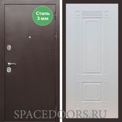 Входная дверь REX 5 металл 3мм медный антик ФЛ-2 ясень белый 6 мм
