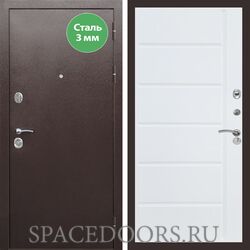 Входная дверь REX 5 металл 3мм медный антик ФЛ-102 Силк сноу