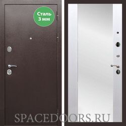 Входная дверь REX 5 металл 3мм медный антик сб-16 белый ясень