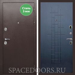 Входная дверь REX 5 металл 3мм медный антик ФЛ-289 ясень черный