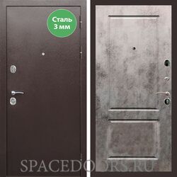 Входная дверь REX 5 металл 3мм медный антик ФЛ-117 бетон темный