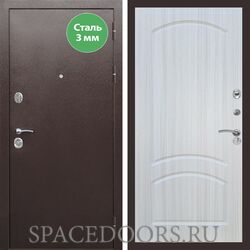 Входная дверь REX 5 металл 3мм медный антик ФЛ-126 Сандал светлый