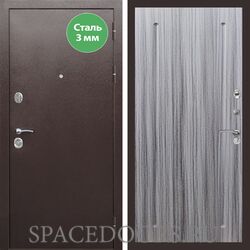 Входная дверь REX 5 металл 3мм медный антик ФЛ-68 Сандал серый