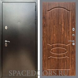 Входная дверь REX 5 (антик серебро) ФЛ-128 Орех темный