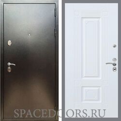 Входная дверь REX 5 (антик серебро) ФЛ-2 Силк сноу