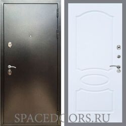 Входная дверь REX 5 (антик серебро) ФЛ-128 Силк сноу