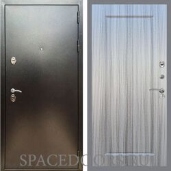 Входная дверь REX 5 (антик серебро) ФЛ-119 Сандал серый