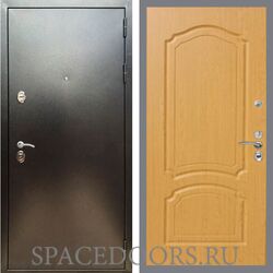 Входная дверь REX 5 (антик серебро) ФЛ-140 дуб