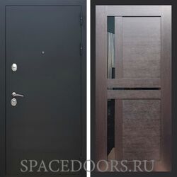 Входная дверь REX 5А Чёрный Муар сб-18 венге черное стекло