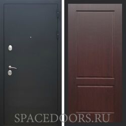 Входная дверь REX 5А Чёрный Муар фл-117 орех премиум