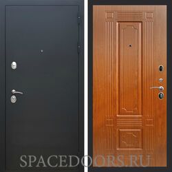 Входная дверь REX 5А Чёрный Муар фл-2 мореная береза 16мм