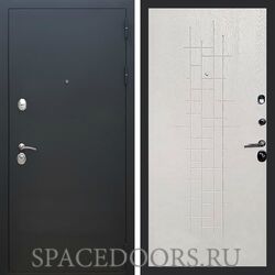 Входная дверь REX 5А Чёрный Муар ФЛ-289 Белый ясень