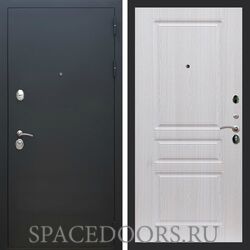 Входная дверь REX 5А Чёрный Муар ФЛ-243 беленый дуб