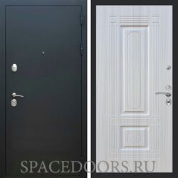 Входная дверь REX 5А Чёрный Муар ФЛ-2 Сандал белый