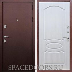Входная дверь REX 5А Медный антик ФЛ-128 Лиственница бежевая