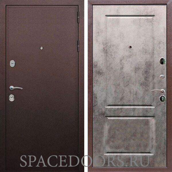 Входная дверь REX 5А Медный антик ФЛ-117 бетон темный