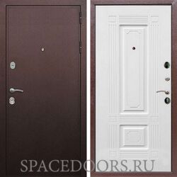 Входная дверь REX 5А Медный антик ФЛ-2 ясень белый 16 мм