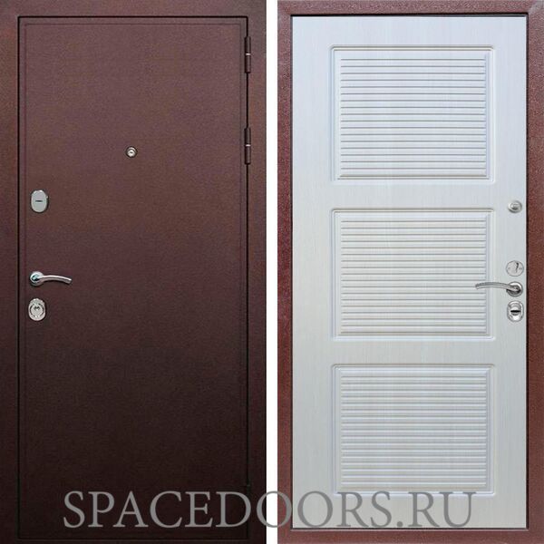 Входная дверь REX 5А Медный антик ФЛ-1 Лиственница