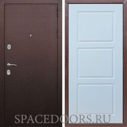 Входная дверь REX 5А Медный антик ФЛ-3 силк сноу