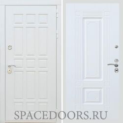 Входная дверь REX 8 Шагрень Белая ФЛ-2 Силк сноу