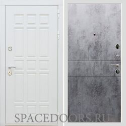 Входная дверь REX 8 Шагрень Белая ФЛ-290 бетон темный