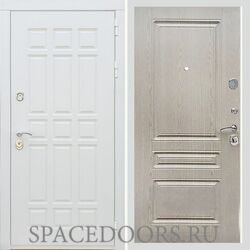 Входная дверь REX 8 Шагрень Белая ФЛ-243 беленый дуб