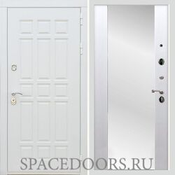 Входная дверь REX 8 Шагрень Белая сб-16 белый ясень