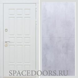Входная дверь REX 8 Шагрень Белая ФЛ-290 бетон светлый