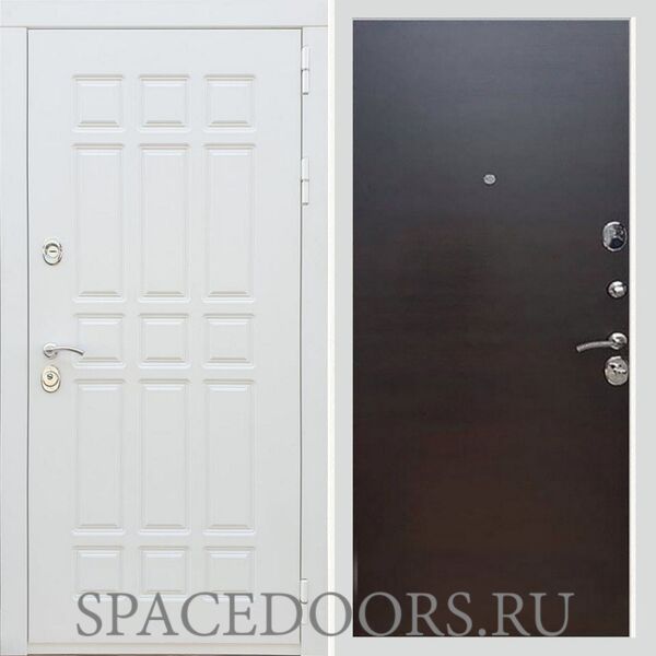 Входная дверь REX 8 Шагрень Белая венге поперечный гладкая