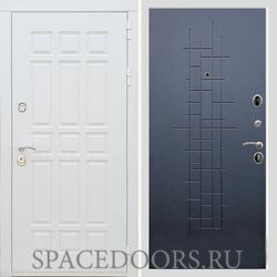 Входная дверь REX 8 Шагрень Белая ФЛ-289 ясень черный