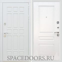 Входная дверь REX 8 Шагрень Белая ФЛ-243 белый ясень
