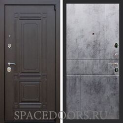 Входная дверь REX 9 венге ФЛ-290 бетон темный
