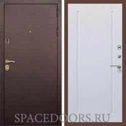 Входная дверь REX Лайт 3К Медный антик ФЛ-68 Белый ясень