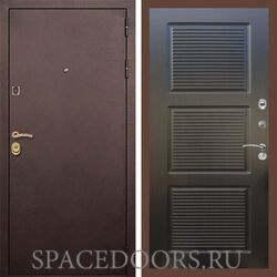 Входная дверь REX Лайт 3К Медный антик ФЛ-1 венге