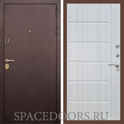 Входная дверь REX Лайт 3К Медный антик ФЛ-102 Сандал светлый