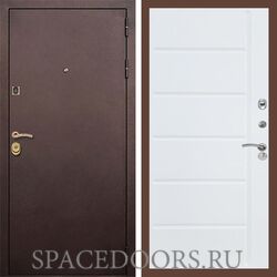 Входная дверь REX Лайт 3К Медный антик ФЛ-102 Силк сноу