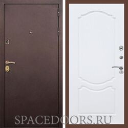 Входная дверь REX Лайт 3К Медный антик ФЛ-130 Белый ясень