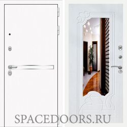 Входная дверь REX Лайн Вайт ФЛЗ-147 Белый ясень