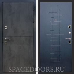 Входная дверь REX Премиум 290 бетон темный ФЛ-289 ясень черный