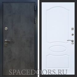 Входная дверь REX Премиум 290 бетон темный ФЛ-128 Силк сноу