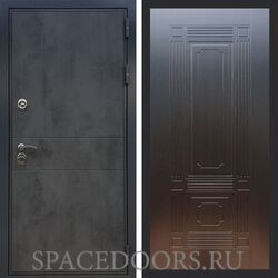 Входная дверь REX Премиум 290 бетон темный ФЛ-2 венге 6 мм
