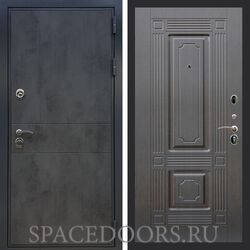 Входная дверь REX Премиум 290 бетон темный ФЛ-2 венге 16 мм