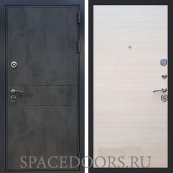 Входная дверь REX Премиум 290 бетон темный гладкая акация светлая