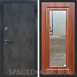 Входная дверь REX Премиум 290 бетон темный ФЛЗ-120 итальянский орех