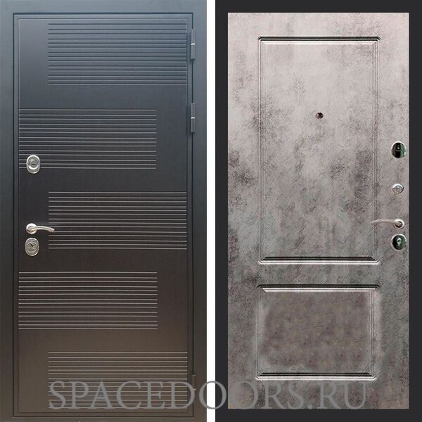 Входная дверь REX Премиум ФЛ-185 ФЛ-117 бетон темный