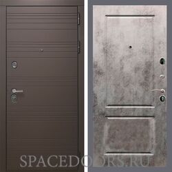Входная дверь REX 14 Ясень шоколадный ФЛ-117 бетон темный